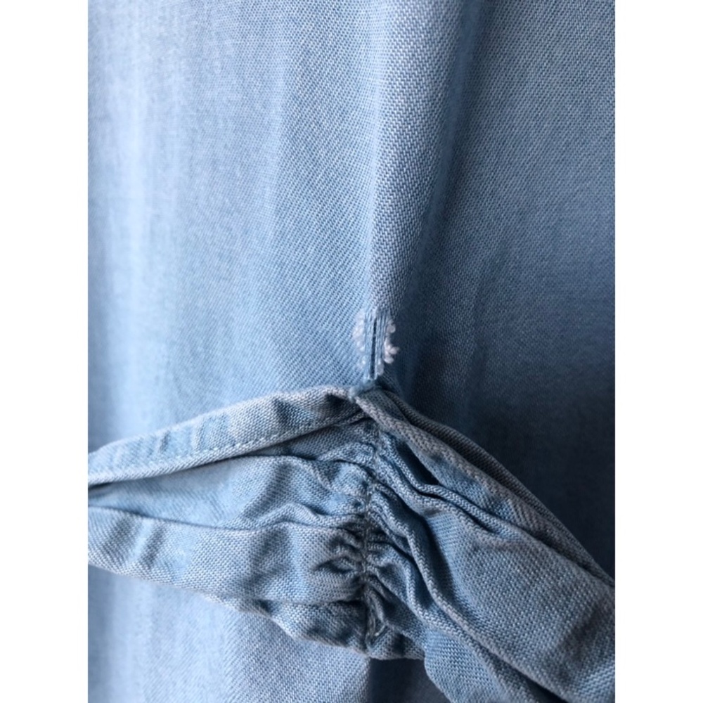 CHELSEA & THEODORE Rainbow Button Chambray Dress - Picture 10 of 10